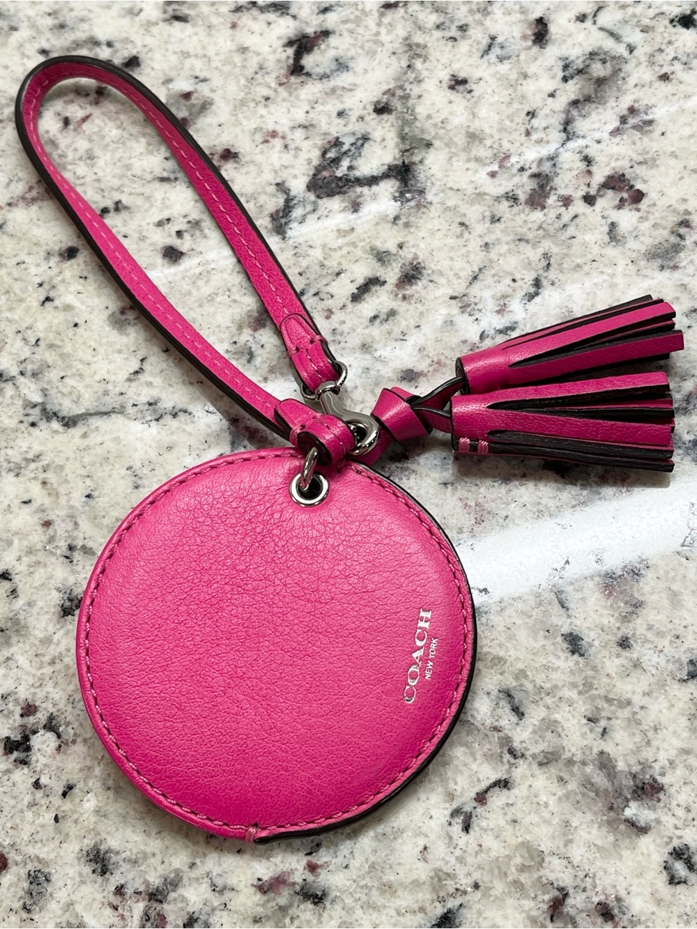 Coach Mirror Bag Charm with Tassel EUC